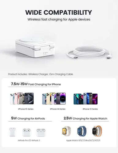 Miniatura 5 de Estación de carga 3 en 1 Lamicall para Apple - Blanco AU2 Blanco nieve