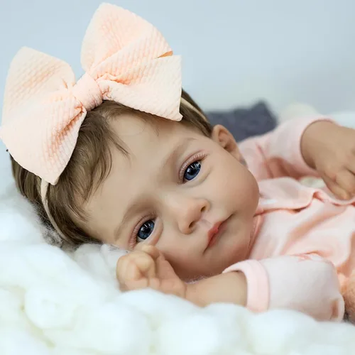 SCOM Muñecas de Bebé Reborn Realistas - Muñecas de Bebé Recién Nacido Realistas de 18 Pulgadas Adorable Niña, Muñeca de Bebé de la Vida Real con