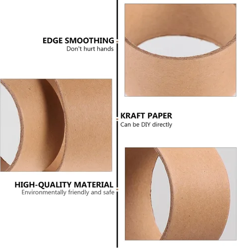 Miniatura 5 de Tubo de cartón marrón, 20 unidades, tubos de papel kraft para manualidades, rollos de cartón de extremo abierto, suministros de pintura para niños