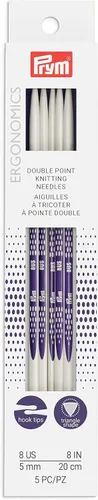 Miniatura 5 de Prym Ergonomics - Aguja de tejer de doble punto de 8 pulgadas, tamaño 1 (paquete de 5)