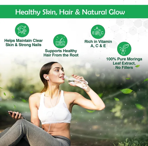 Miniatura 4 de Well-Being MORA Moringa Oleifera Cápsulas – Energía, articulaciones, piel e inmunidad – Superalimento verde – Vegano, sin gluten, multivitamínico