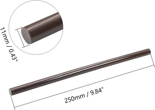 Miniatura 2 de Othmro 20 barras de pegamento caliente de 9.8 pulgadas de longitud y 0.43 pulgadas de diámetro, barras de repuesto para pistola de pegamento