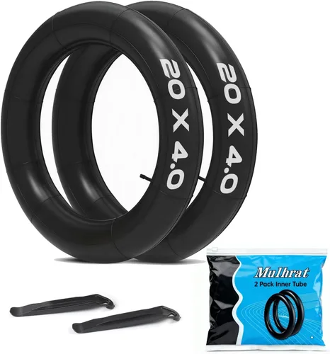 Paquete de 2 tubos interiores de alta resistencia de 20 x 4.0 pulgadas, 26 x 4.0 pulgadas, con válvula Schrader de 1.260 in, tubo resistente a