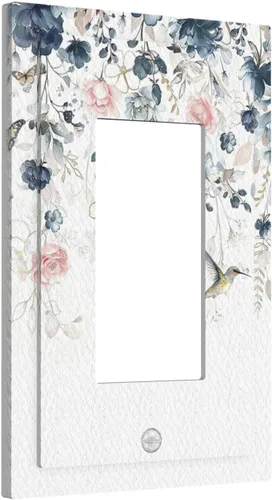 Miniatura 214 de Decorative Outlet Covers Blue Background White Cat Daisy Floral 2-Gang 1-Gang Wall Plate Single Toggle/Rocker Farmhouse Style Light Switch Covers