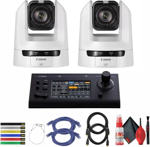 Miniatura 9 de Canon Cámara CR-N100 4K NDI PTZ con zoom de 20x (negro satinado) (6527C001) + cable HDMI + 6 bridas de cable de colores surtidos + cable de red +