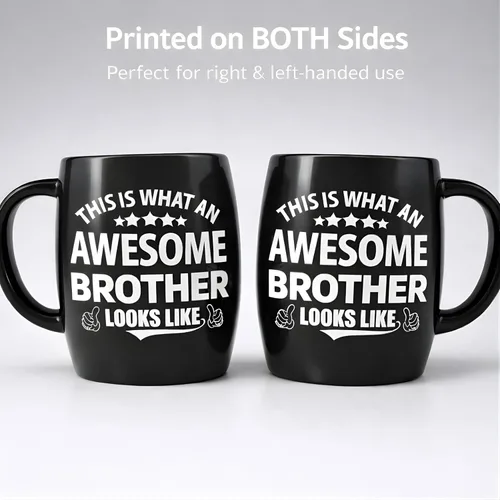 Miniatura 5 de Taza con texto en inglés "This Is What an Awesome Brother Looks Like - Taza de café divertida para hermano, 16 onzas, regalo de hermana