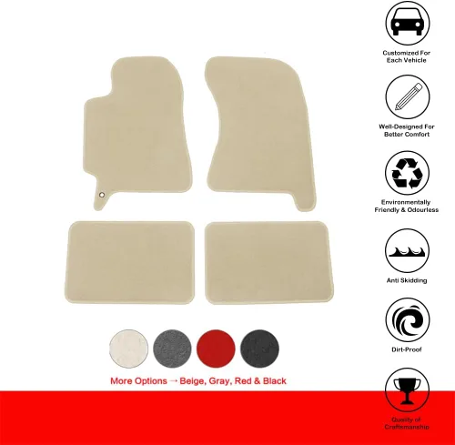 Miniatura 2 de IKON MOTORSPORTS, Alfombrillas compatibles con Subaru Impreza WRX STI 2002-2007, ajuste de fábrica, alfombrillas delanteras y traseras de nailon