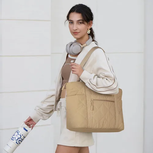 Miniatura 2 de befen Bolsa de mano para computadora portátil para mujer, bolsa de viaje para enfermera, bolsas acolchadas acolchadas, bolsa de playa ligera e