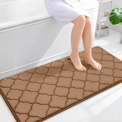 Miniatura 111 de OLANLY Alfombra de Baño de Espuma Viscoelástica de 24 x 16 pulgadas, Ultra Suave y Absorbente, Alfombras de Baño Antideslizantes, Cómodas, Lavables
