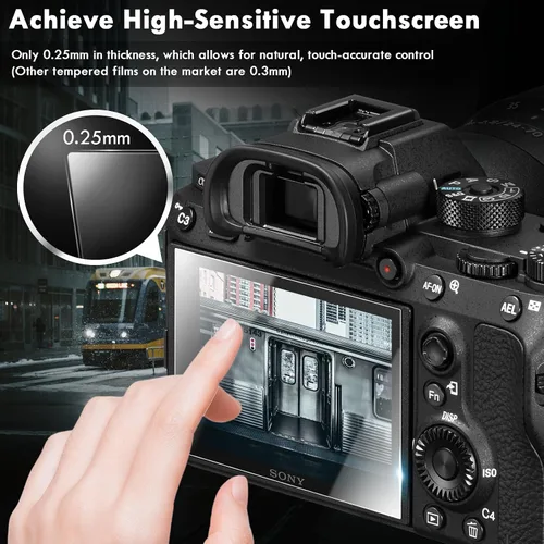 Miniatura 3 de Rieibi Protector de pantalla para cámara Hasselblad X2D/X2D II 100c (para accesorios), dureza 9H de 0.010 in, película de vidrio templado universal