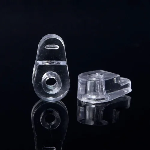 Miniatura 4 de YiZYiF Kit de 100 clips de retención de vidrio, clips de vidrio para gabinete, clips de fijación de espejo, accesorios para fijación de puertas