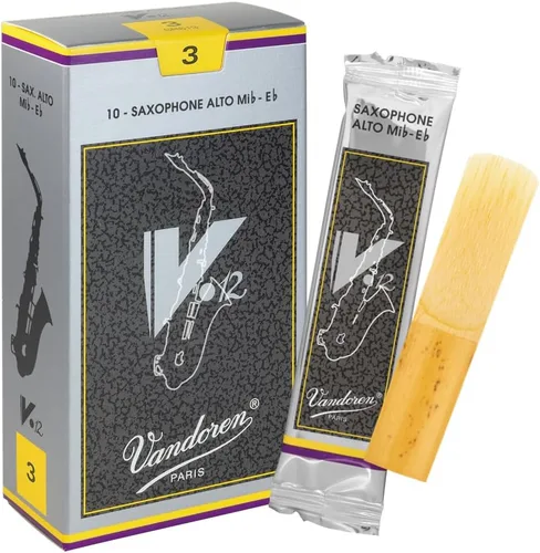 Miniatura 12 de Vandoren SR6125 Cañas de saxo alto V.12 Fuerza 2.5; caja de 10 y cañas tradicionales SR213 para saxo alto Fuerza 3; caja de 10