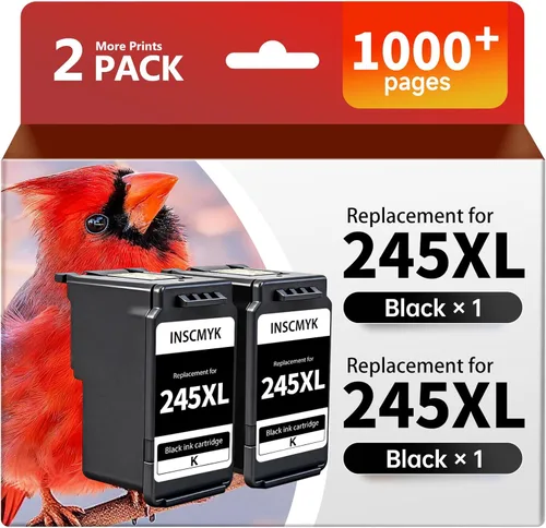 PG-245XL Repuesto para tinta negra Canon 245XL, tinta de alto rendimiento para Canon PIXMA MX490 MX492 MG2520 MG2522 TR4522 TR4520 TR4520 TR4500