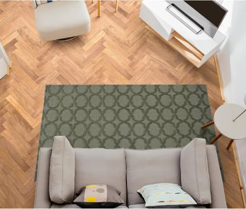 Miniatura 304 de Garland Rug Sparta - Alfombra antideslizante de polipropileno de 2 pies x 12 pies, color negro, ideal para salas de estar y pasillos, elegante