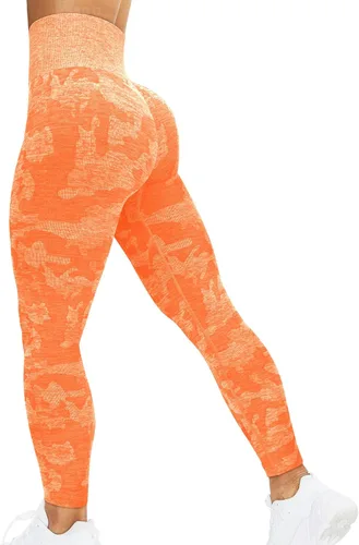 Miniatura 110 de HIGORUN - Leggings sin costuras para mujer, moldeadores, con diseño gráfico de sonrisas, de cintura alta, para el gimnasio, yoga o hacer ejercicio