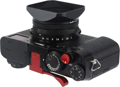 Haoge LH-X200B Parasol cuadrado de lente de metal con anillo adaptador de 49mm y tapa metálica para Fujifilm X100VI x-100vi x100v x100f x100t x100s,