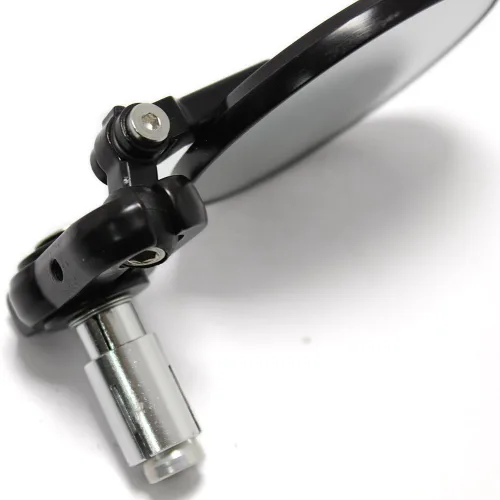 Miniatura 3 de Espejos laterales plegables negros de 3 pulgadas, redondos, 7/8 pulgadas, para Harley Davidson Kawasaki Suzuki Yamaha Cruiser Dirt Bike Scooter ATV