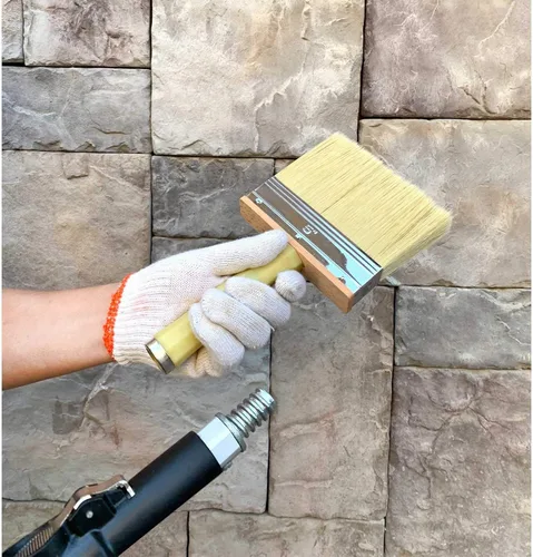 Miniatura 3 de Magimate Cepillo de cubierta para aplicar manchas, pincel de pintura de 5 pulgadas, tamaño mediano para cubiertas rápidas, vallas, paredes
