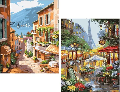 Miniatura 9 de QUITEDEW Pintura por números para adultos, pintura de cascada de montaña por números, kits de pintura de paisaje natural por números, adecuado
