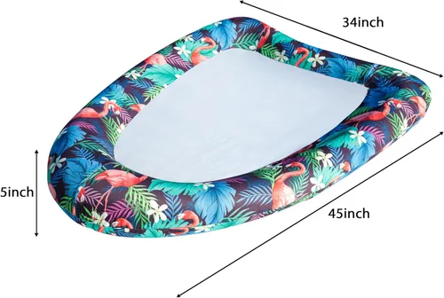 Miniatura 3 de Flotador inflable de piscina para adultos, silla de piscina cubierta de tela, flotador con centro de malla para flotar en la piscina, hamaca