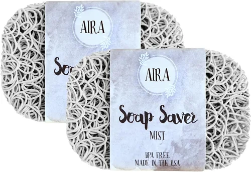 Miniatura 14 de Aira Jabonera - Plato para Jabón y Accesorio de Soporte de Jabón - Portajabones sin BPA para Ducha y Baño - Fabricado en EE. UU. - Drena el Agua