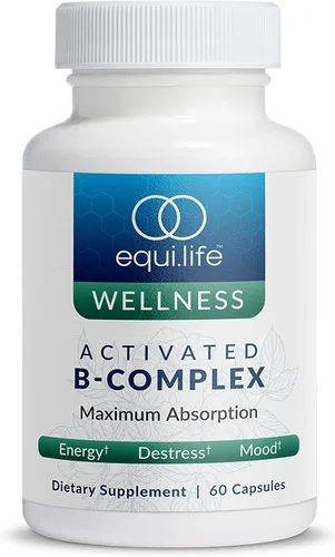 EquiLife Suplemento de vitamina B metilada con biotina, inositol, B12 y B6 - Apoya la salud del corazón, la energía, la función del sistema nervioso