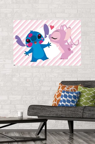 Miniatura 2 de Disney Lilo and Stitch - Póster de pared de ángel y puntada, 34 pulgadas de largo x 22.4 pulgadas de ancho, versión sin marco
