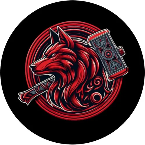 Miniatura 3 de Red Fenrir Norse Wolf: Odin's Valhalla Journey PopSockets MagSafe PopGrip para iPhone
