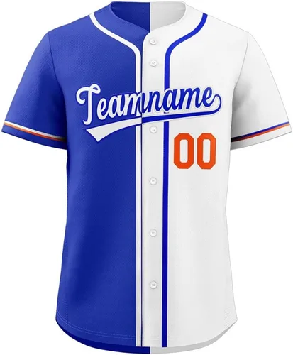 Miniatura 34 de Camiseta de béisbol dividida personalizada con botones y número de nombre cosido personalizado para hombres/mujeres/niños
