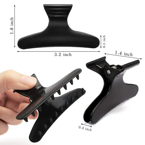 Miniatura 6 de ANBALA Pinzas para el cabello de mariposa, pinzas para el cabello para mujer, pinzas grandes para cabello fino de grosor medio, paquete de 24