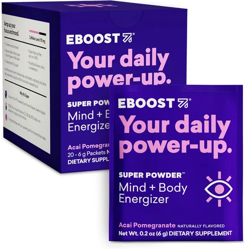 Miniatura 11 de EBOOST Super Powder - Mezcla de bebida – naranja de 0.2 onzas, paquete de 20 electrolitos energizantes de hidratación, 13 vitaminas y minerales, 110