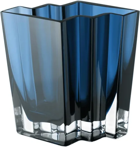 Miniatura 6 de Jarrón de cristal, amatista, diseño cheurón, 5.5 pulgadas de altura, resistente, fabricado en Europa, por Barski