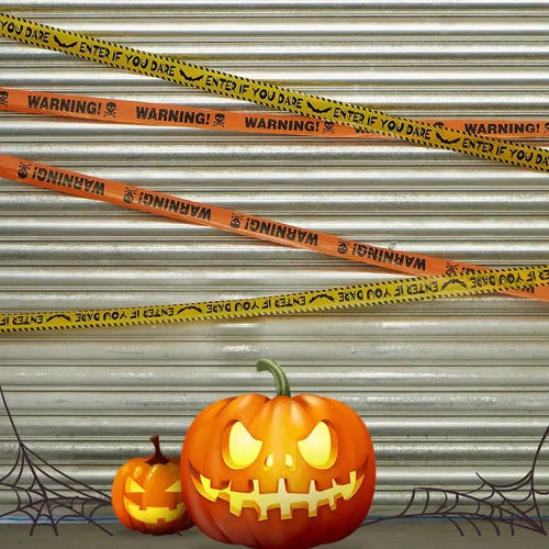 Miniatura 5 de Paquete de 3 cintas de terror de Halloween – Advertencia – Enter If You Dare – Haunted Keep Out, decoración de Halloween de 3 pulgadas x 90 pies