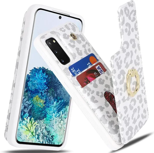 Miniatura 23 de Lipvina Funda para Samsung Galaxy A03s con tarjetero, Galaxy A03s Funda tipo cartera para mujer, tarjetero de crédito, soporte de anillo, fundas