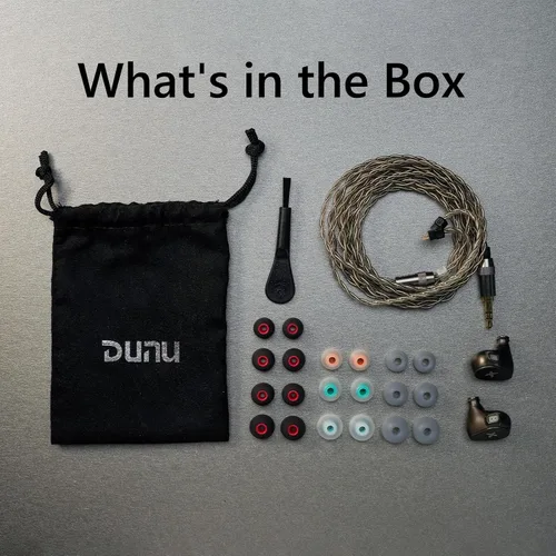 Miniatura 9 de DUNU Titan X IEMs - Auriculares para juegos, monitor intrauditivo de controlador dinámico de 0.394 pulgadas, auriculares IEM con cable de alta