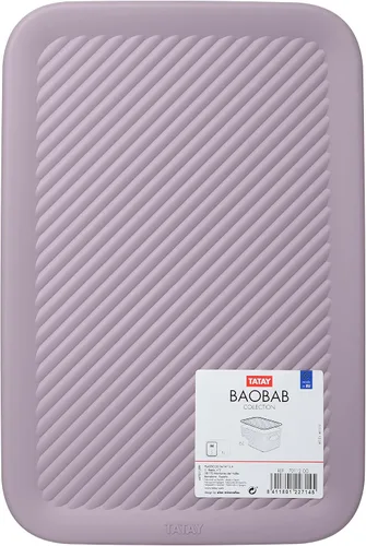 Miniatura 2 de TATAY Tapa para caja de almacenamiento Baobab de 5L, polipropileno, libre de BPA, lila Medidas 7.4 x 10.9 x 0.3 in