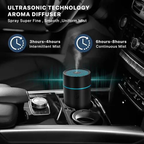 Miniatura 3 de Difusores de fragancia para coche, ambientadores, mini humidificador ultrasónico de niebla con alimentación USB, difusor de aceite para vehículos