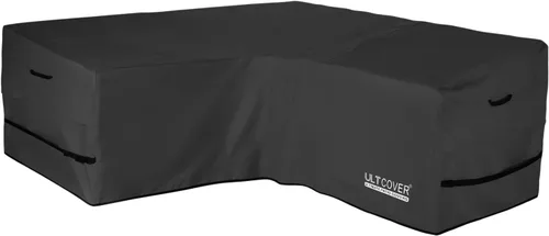 Miniatura 12 de ULTCOVER Funda impermeable para sofá de patio en forma de L y orientación derecha, para muebles modulares de 6 plazas, 110 pulgadas de ancho marrón