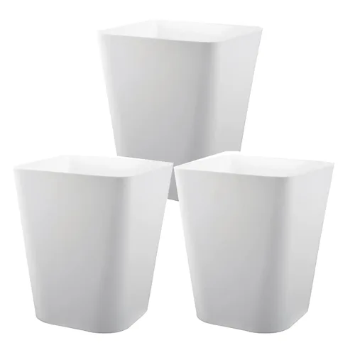 Heagoale Basurero de plástico pequeño para baño, cesta cuadrada de basura para baño, oficina, dormitorio, oficina en casa, debajo del escritorio,