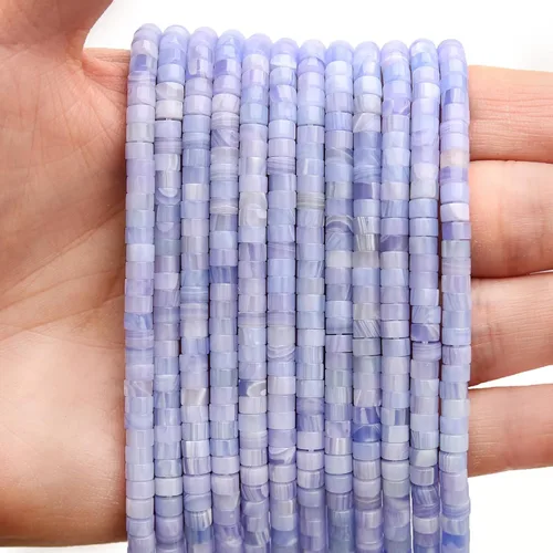 Miniatura 15 de BONNY BOXX 150 piezas de cuentas espaciadoras de jade blanco natural, cuentas sueltas semipreciosas planas redondas de jade heishi para hacer joyas