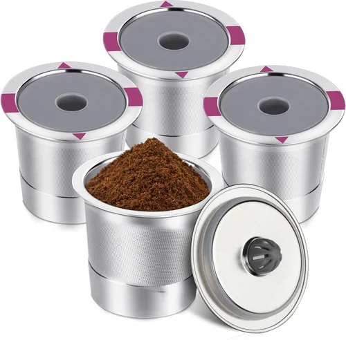 Miniatura 8 de Tazas reutilizables K Cups para Keurig, cápsulas de café reutilizables universales de acero inoxidable, cápsulas K recargables únicas para máquinas