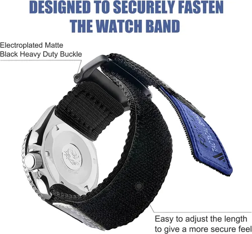 Miniatura 8 de Ritche Correa de reloj deportiva de nailon para hombres y mujeres, correa de repuesto de liberación rápida de 0.787 pulgadas y 0.866 pulgadas