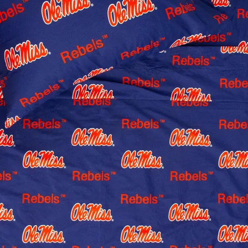 Miniatura 6 de College Covers Everything Comfy Mississippi Rebels - Juego de sábanas de 4 piezas tamaño King, fondo de color del equipo, 1 sábana encimera, 1