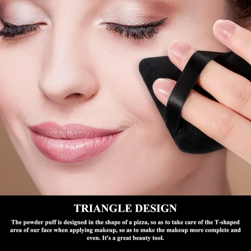 Miniatura 6 de Esponja para polvo de cara con forma de triángulo, 12 piezas, para polvo suelto, suave, base cosmética, esponja mineral para productos en polvo