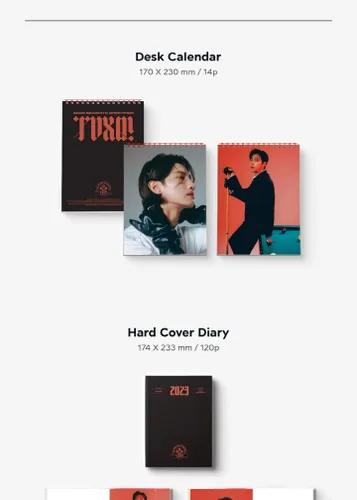 Miniatura 2 de SM Ent 2023 Season's Greetings Package+Calendario de escritorio+diario de tapa dura+Sobre+Postal+Póster plegable en paquete+Pegatina+Mini