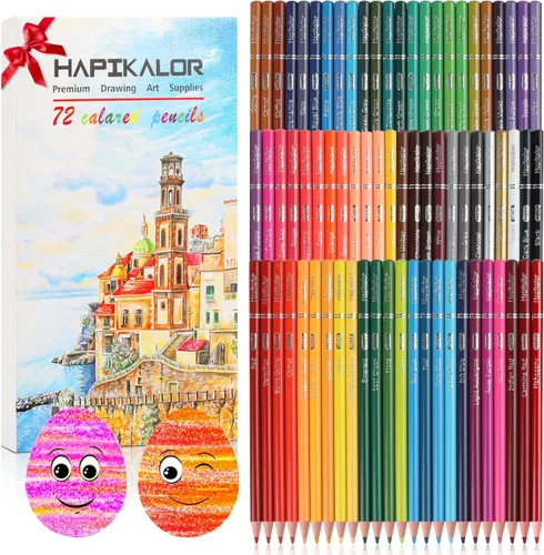 Miniatura 9 de 12 lápices de color arcoíris tamaño jumbo, suministros de arte para dibujar, hacer bocetos y colorear, regalos divertidos de Navidad para niños