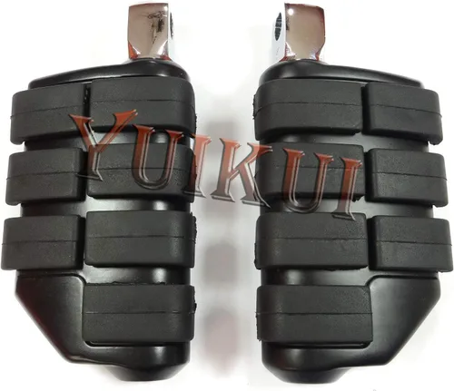 Miniatura 25 de Cromado o negro motocicleta Premium universal trasero pie clavija para pasajero con adaptadores de montaje macho para Honda VTX 1300 C/R/S/T Estilo2