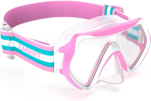 Kids Swim Mask Goggles, Swimming Dive Snorkel Mask with Nose Cover Fabric Strap for Kids Boy Girls