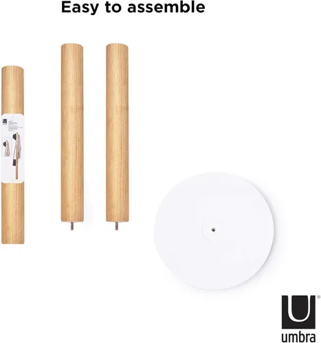 Miniatura 7 de Umbra Perchero Flapper, Colgador de Ropa, Soporte para Paraguas y Organizador de Sombreros, Ideal para Entrada, Blanco Natural