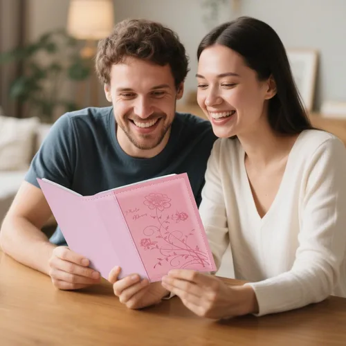 Miniatura 5 de Artmag Álbum de fotos de 5 x 7 pulgadas, páginas transparentes con bolsillos, cubierta de cuero, álbum de fotos deslizante para insertar fotos, Rosa